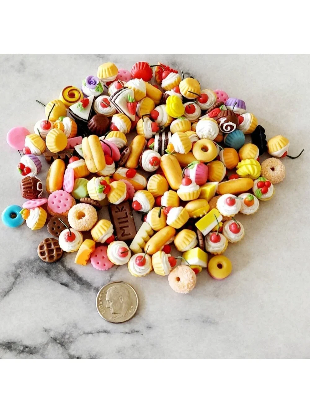 Miniature Dollhouse Food Sweets Desserts Cupcakes Cookies 8pcs
